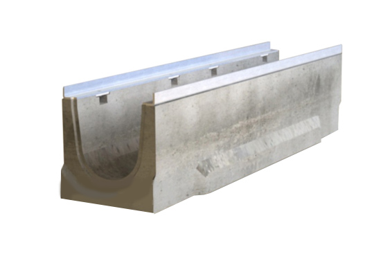 Лоток водоотводный бетонный Optima с уклоном 0,5% 150№2, тип 1
